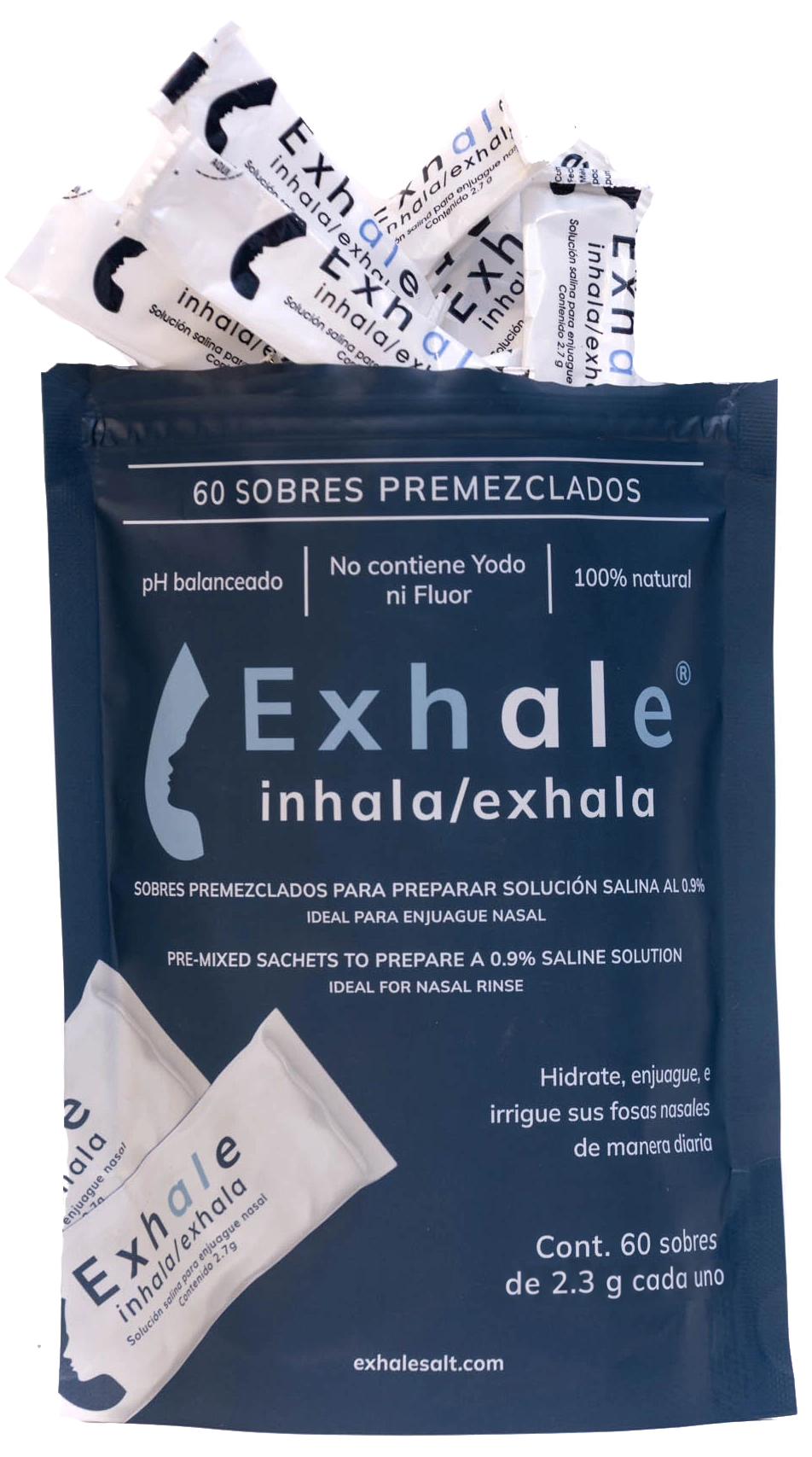 Bolsa Exhale de 60 sobres, vista frontal